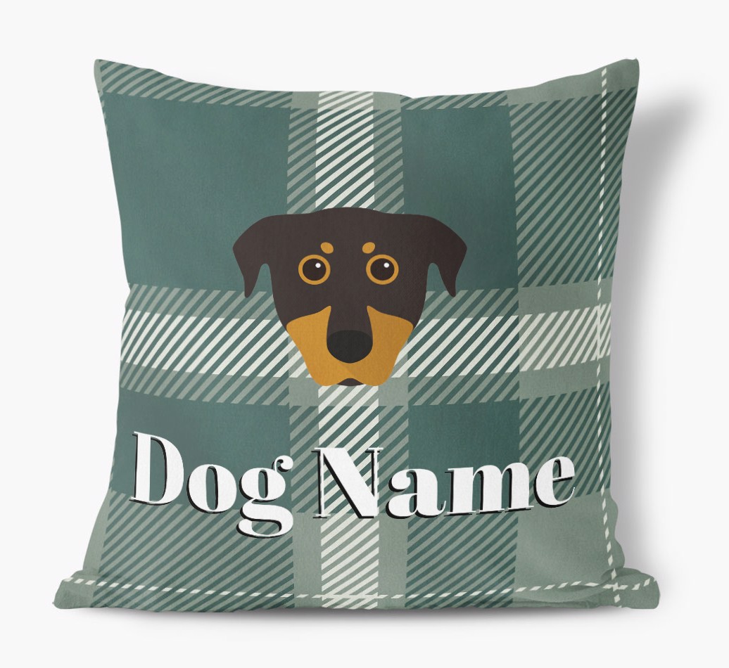 Tartan Pattern: Personalised {breedFullName} Soft Touch Cushion