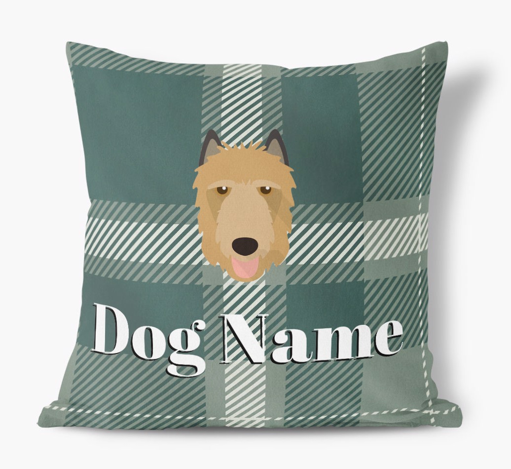 Tartan Pattern: Personalised {breedFullName} Soft Touch Cushion