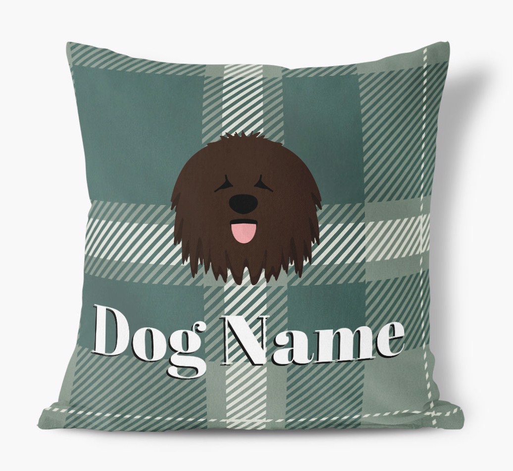 Tartan Pattern: Personalised {breedFullName} Soft Touch Cushion