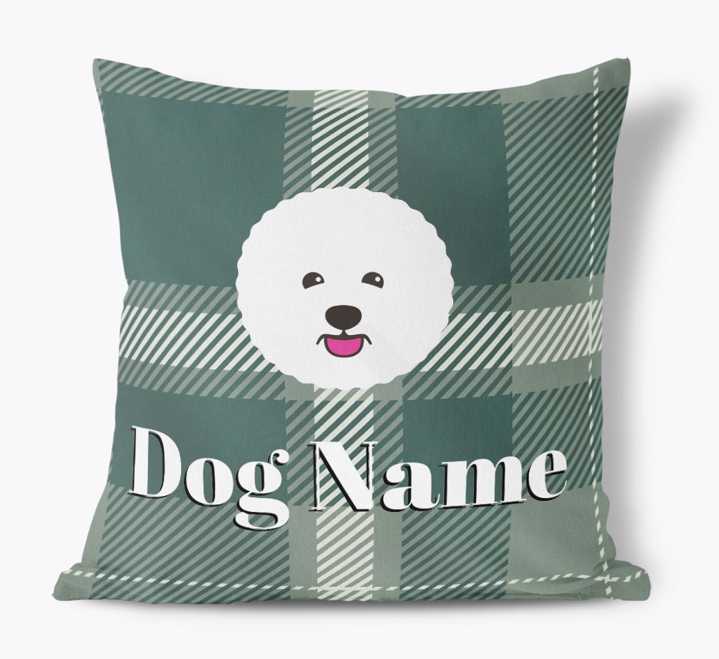 Tartan Pattern: Personalised {breedFullName} Soft Touch Cushion