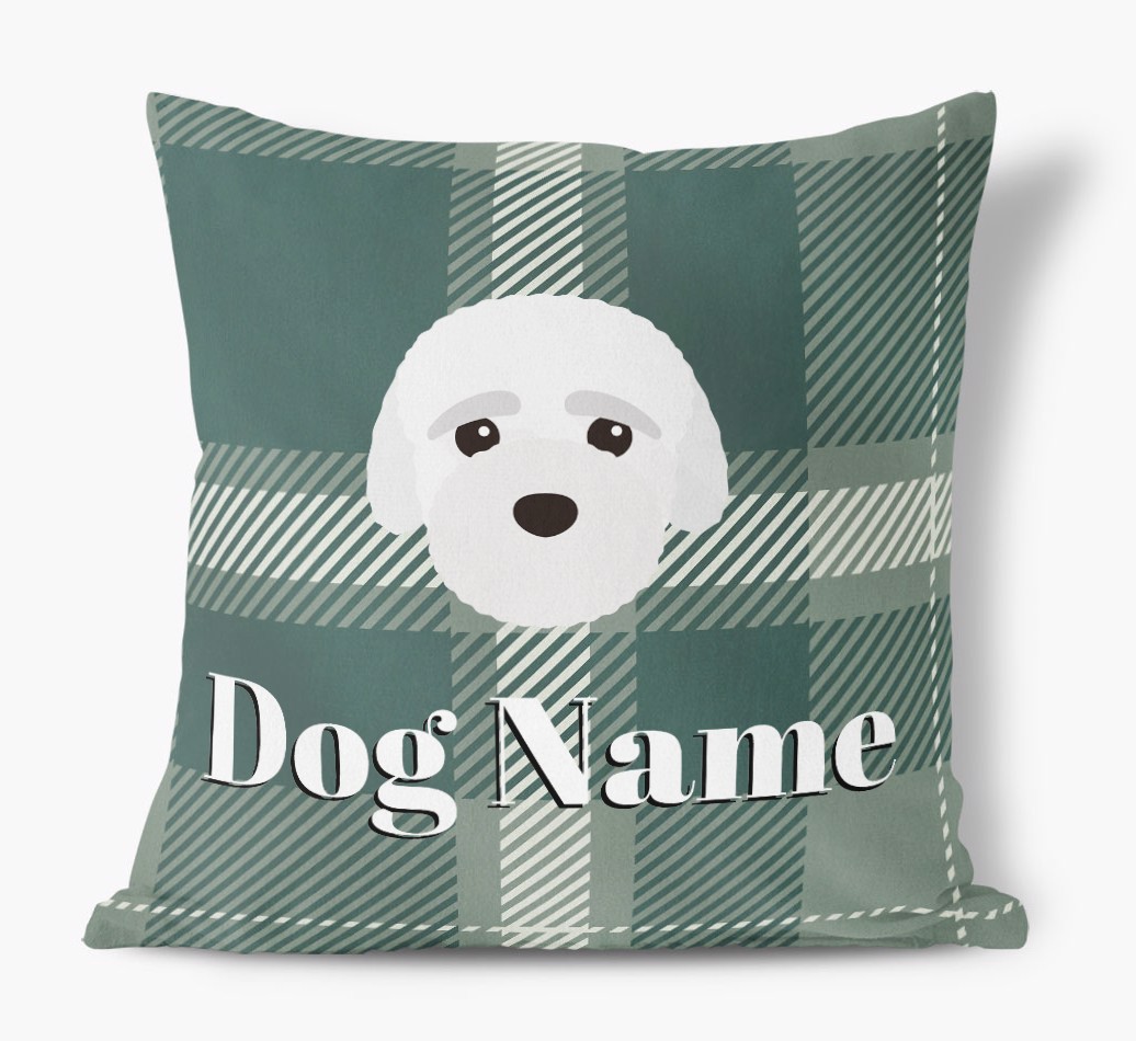 Tartan Pattern: Personalised {breedFullName} Soft Touch Cushion