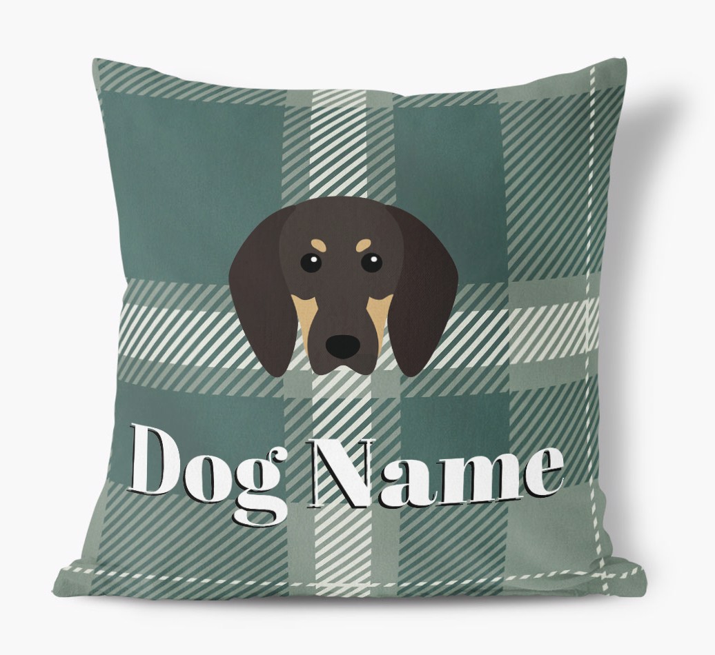 Tartan Pattern: Personalized {breedFullName} Soft Touch Pillow