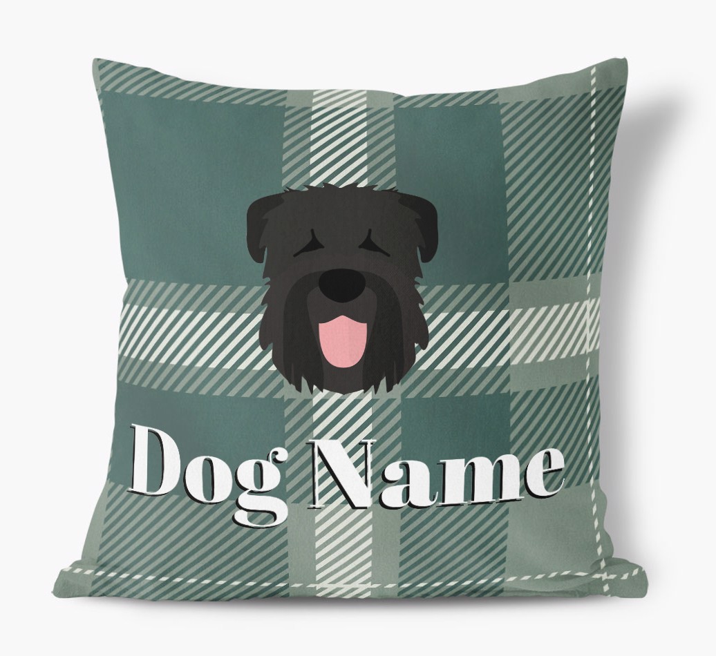 Tartan Pattern: Personalised {breedFullName} Soft Touch Cushion
