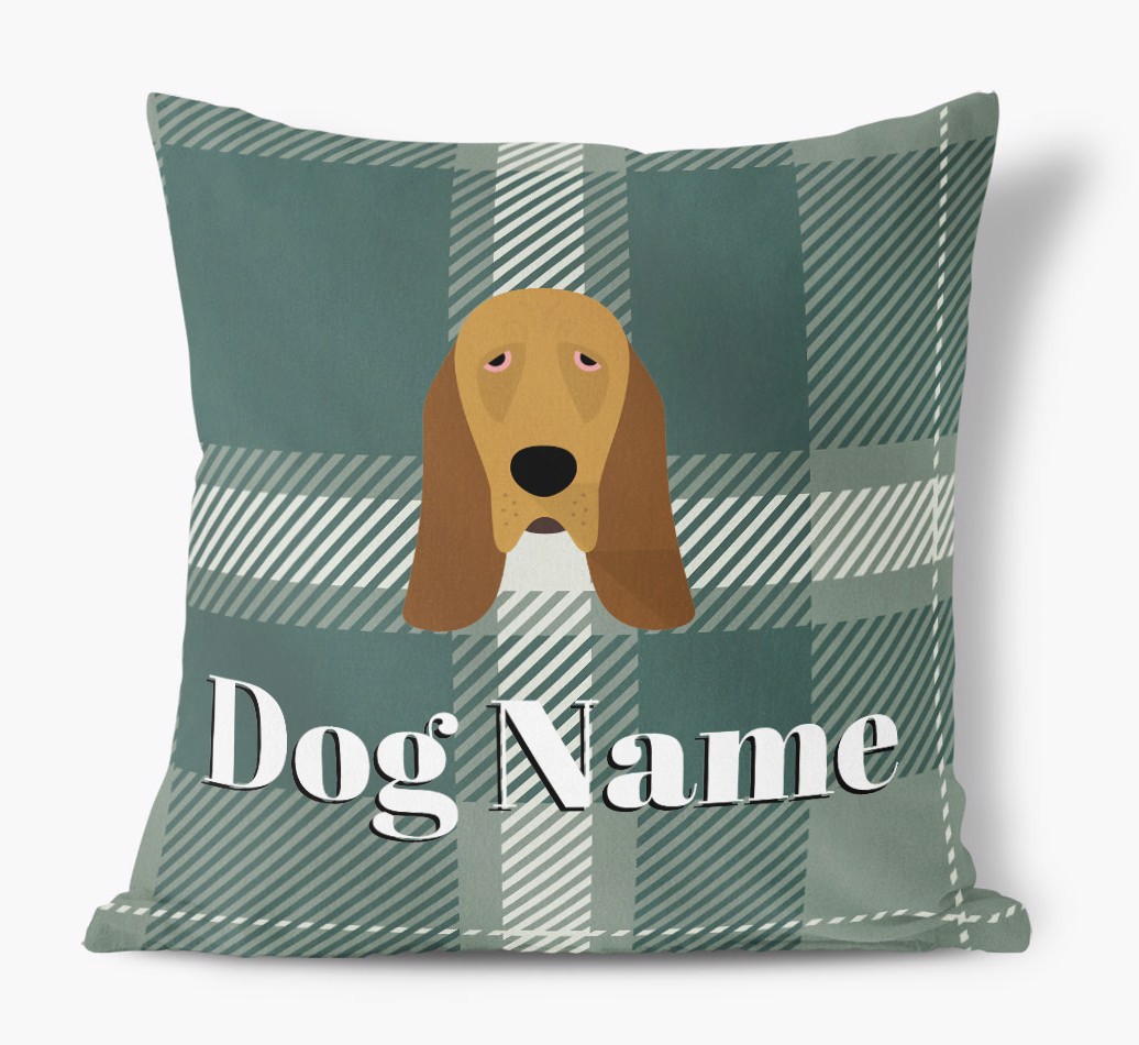 Tartan Pattern: Personalized {breedFullName} Soft Touch Pillow