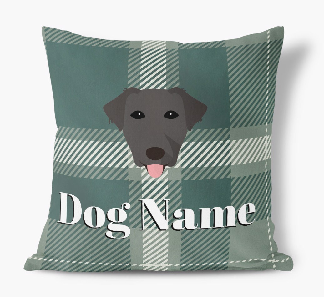 Tartan Pattern: Personalised {breedFullName} Soft Touch Cushion