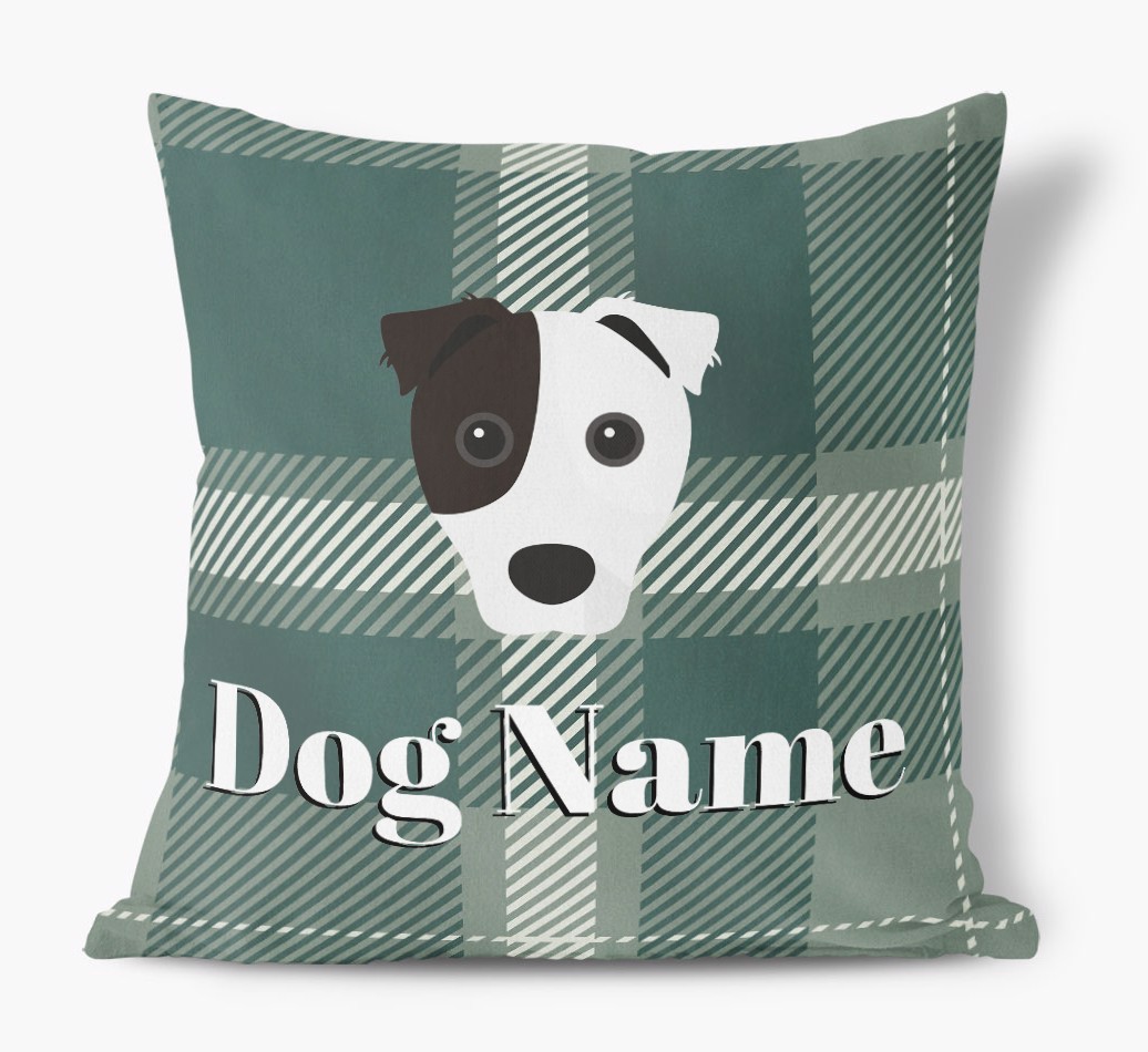 Tartan Pattern: Personalised {breedFullName} Soft Touch Cushion