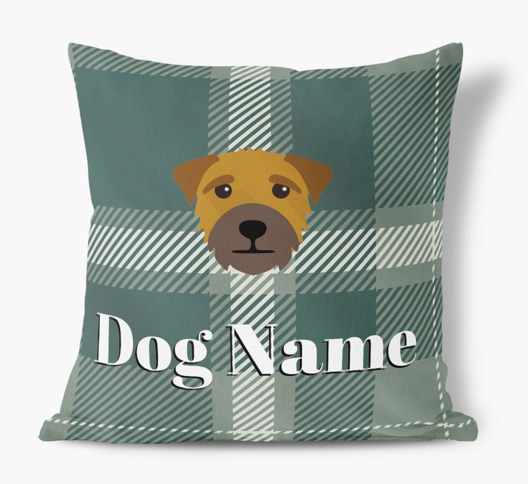 Tartan Pattern: Personalised {breedFullName} Soft Touch Cushion