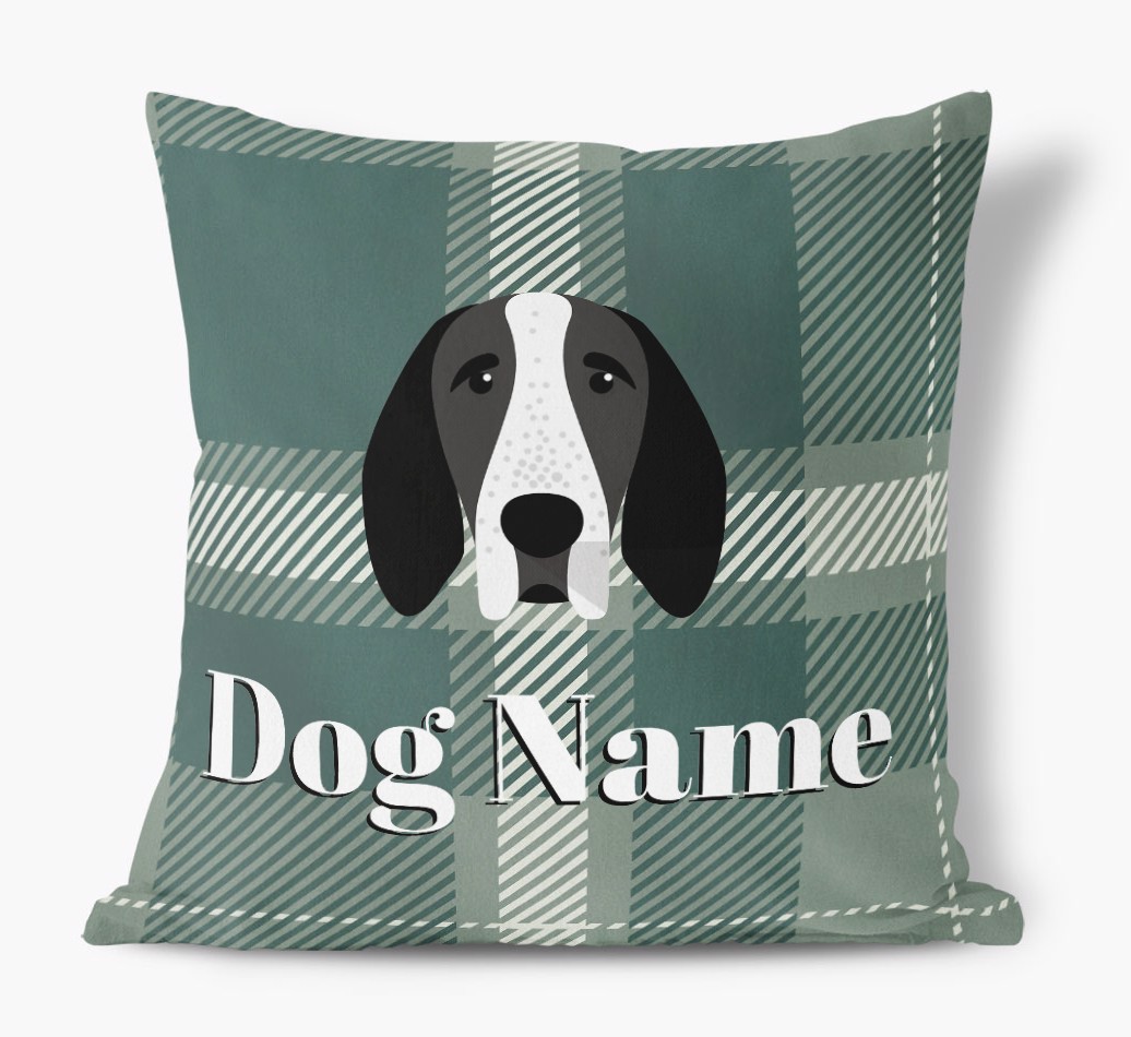 Tartan Pattern: Personalised {breedFullName} Soft Touch Cushion