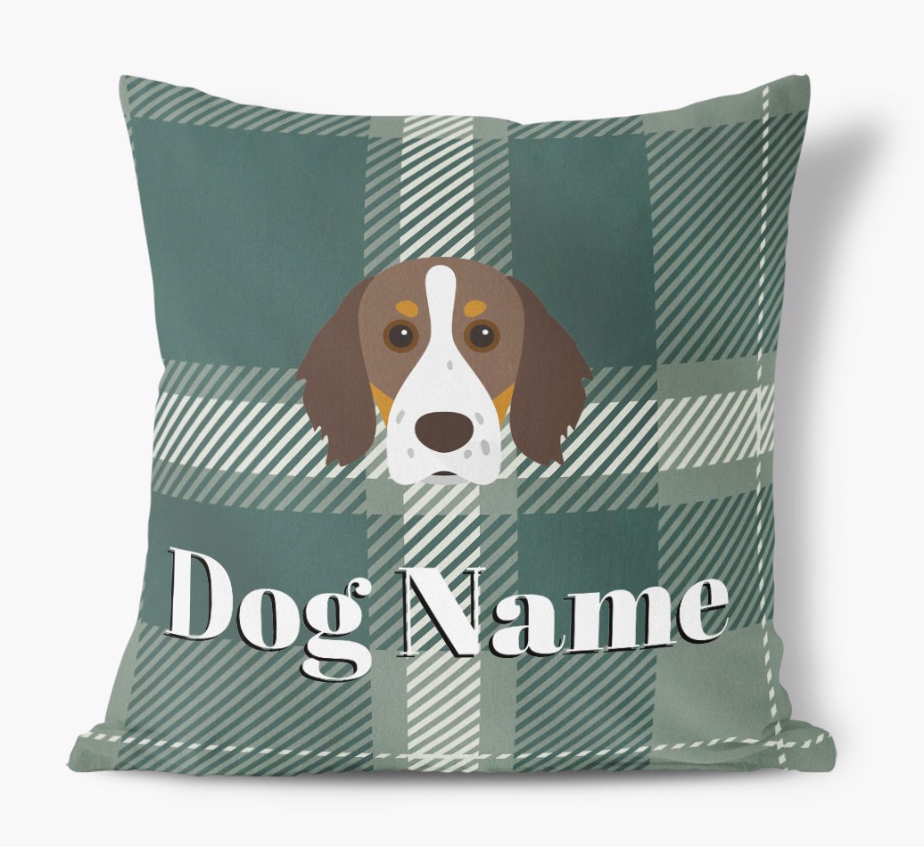 Tartan Pattern: Personalized {breedFullName} Soft Touch Pillow