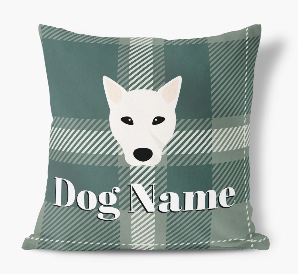 Tartan Pattern: Personalised {breedFullName} Soft Touch Cushion