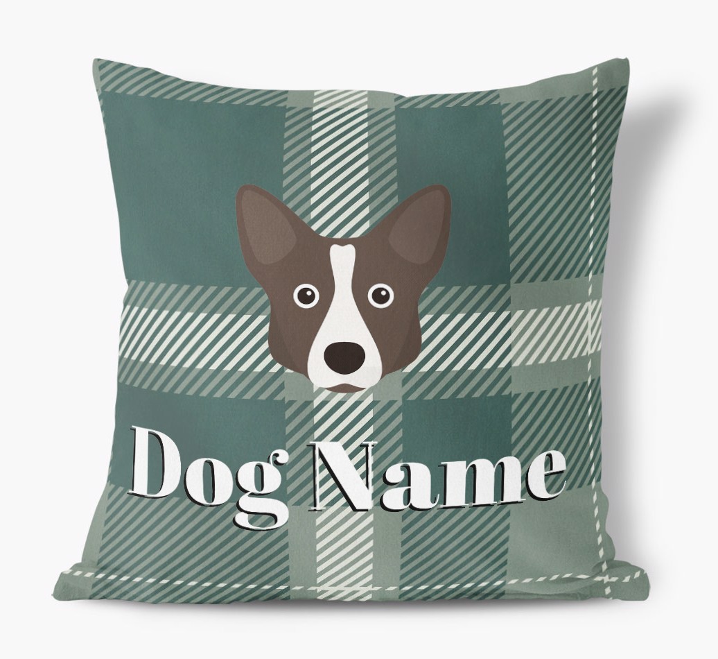 Tartan Pattern: Personalized {breedFullName} Soft Touch Pillow