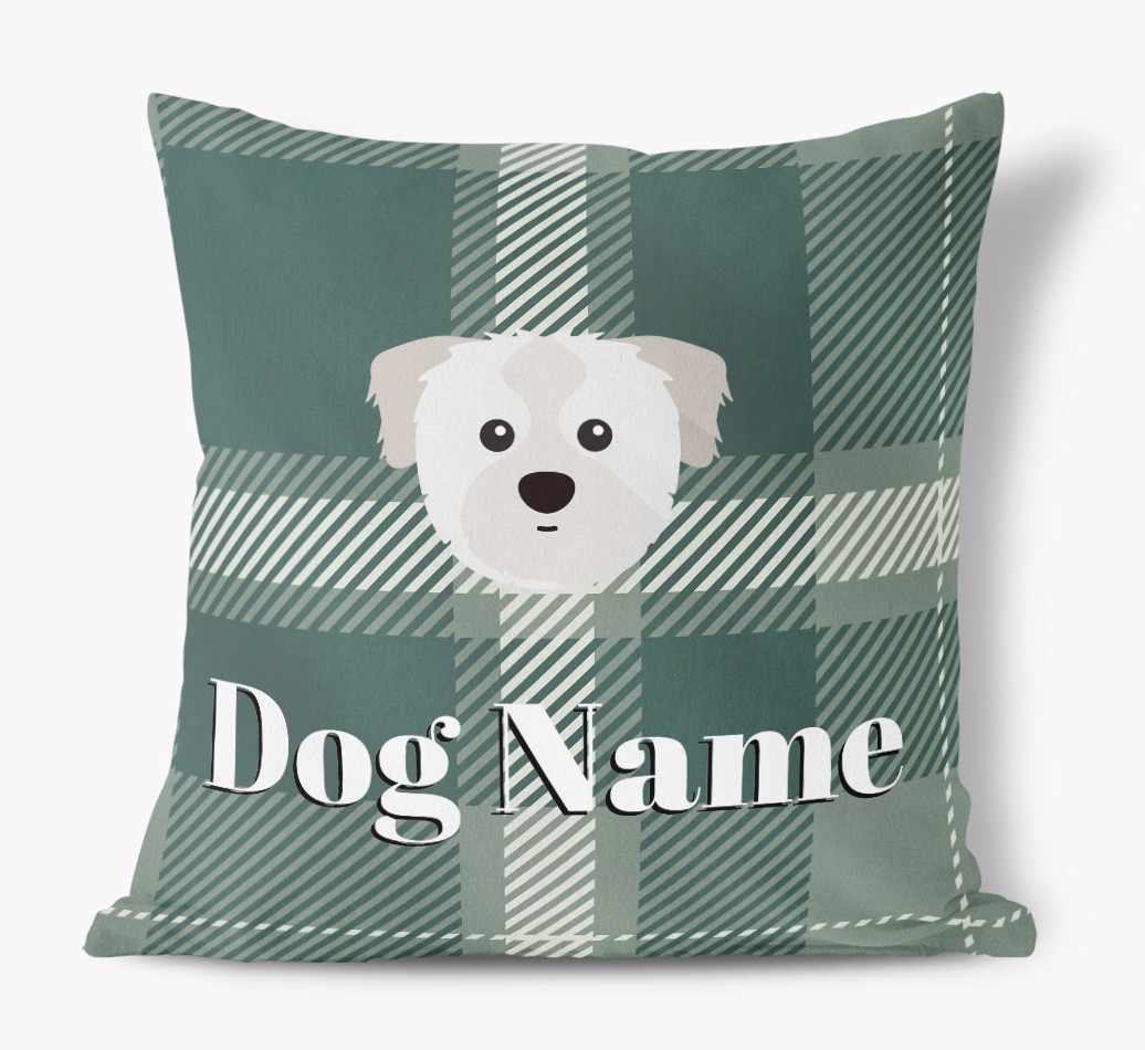 Tartan Pattern: Personalised {breedFullName} Soft Touch Cushion