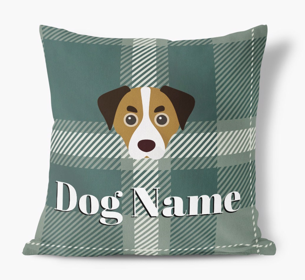 Tartan Pattern: Personalised {breedFullName} Soft Touch Cushion