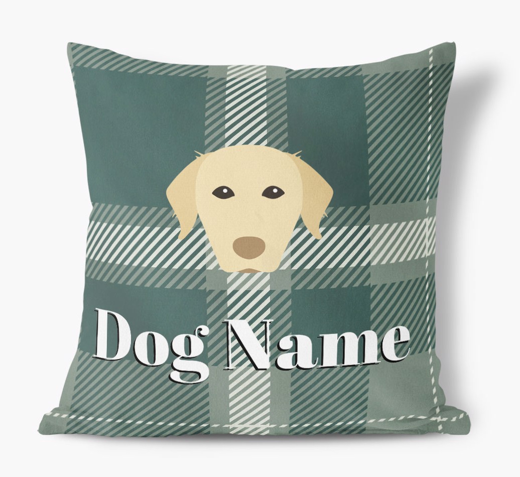 Tartan Pattern: Personalised {breedFullName} Soft Touch Cushion
