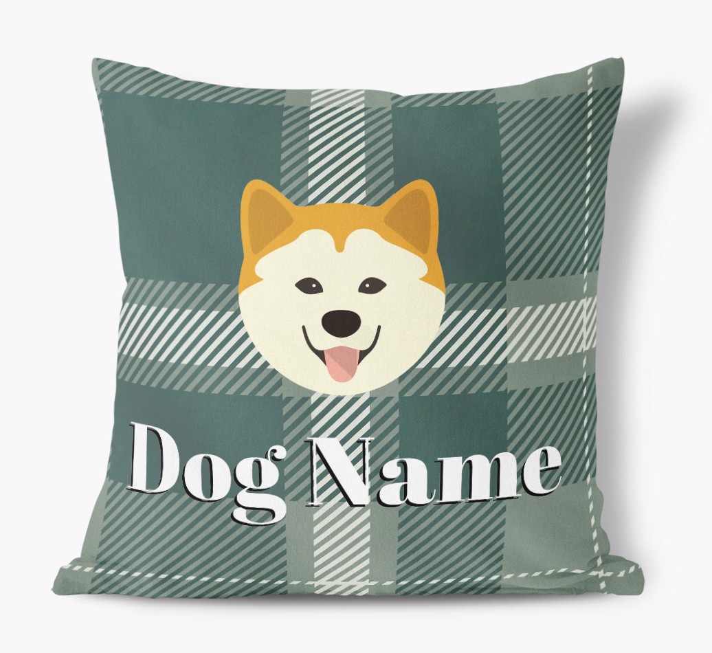 Tartan Pattern: Personalized {breedFullName} Soft Touch Pillow