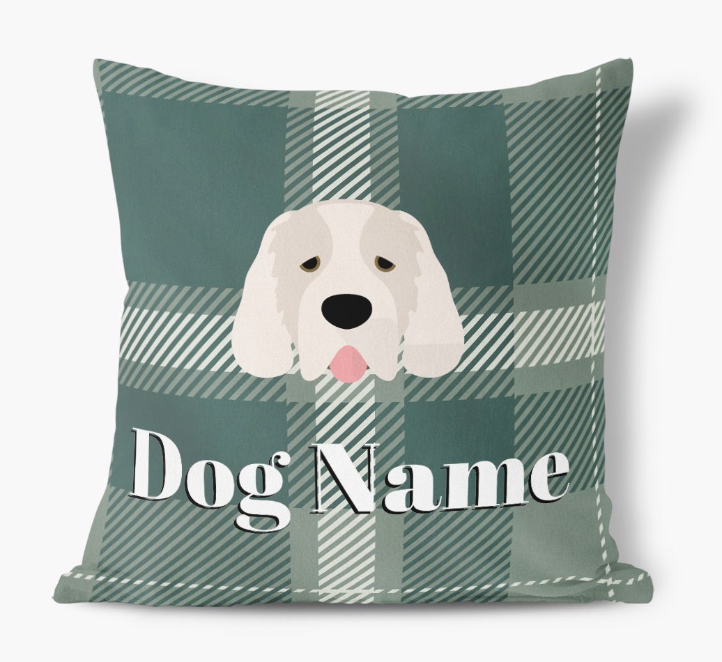 Tartan Pattern: Personalised {breedFullName} Soft Touch Cushion