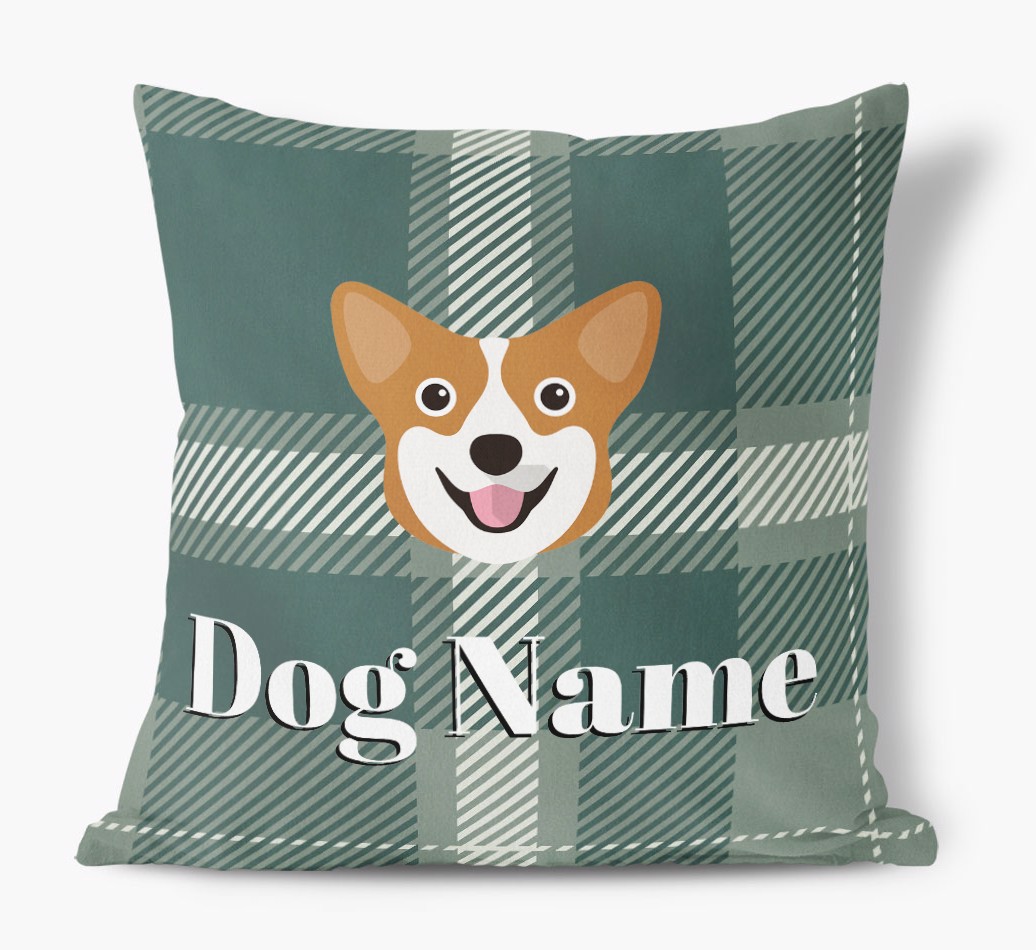 Tartan Pattern: Personalized {breedFullName} Soft Touch Pillow