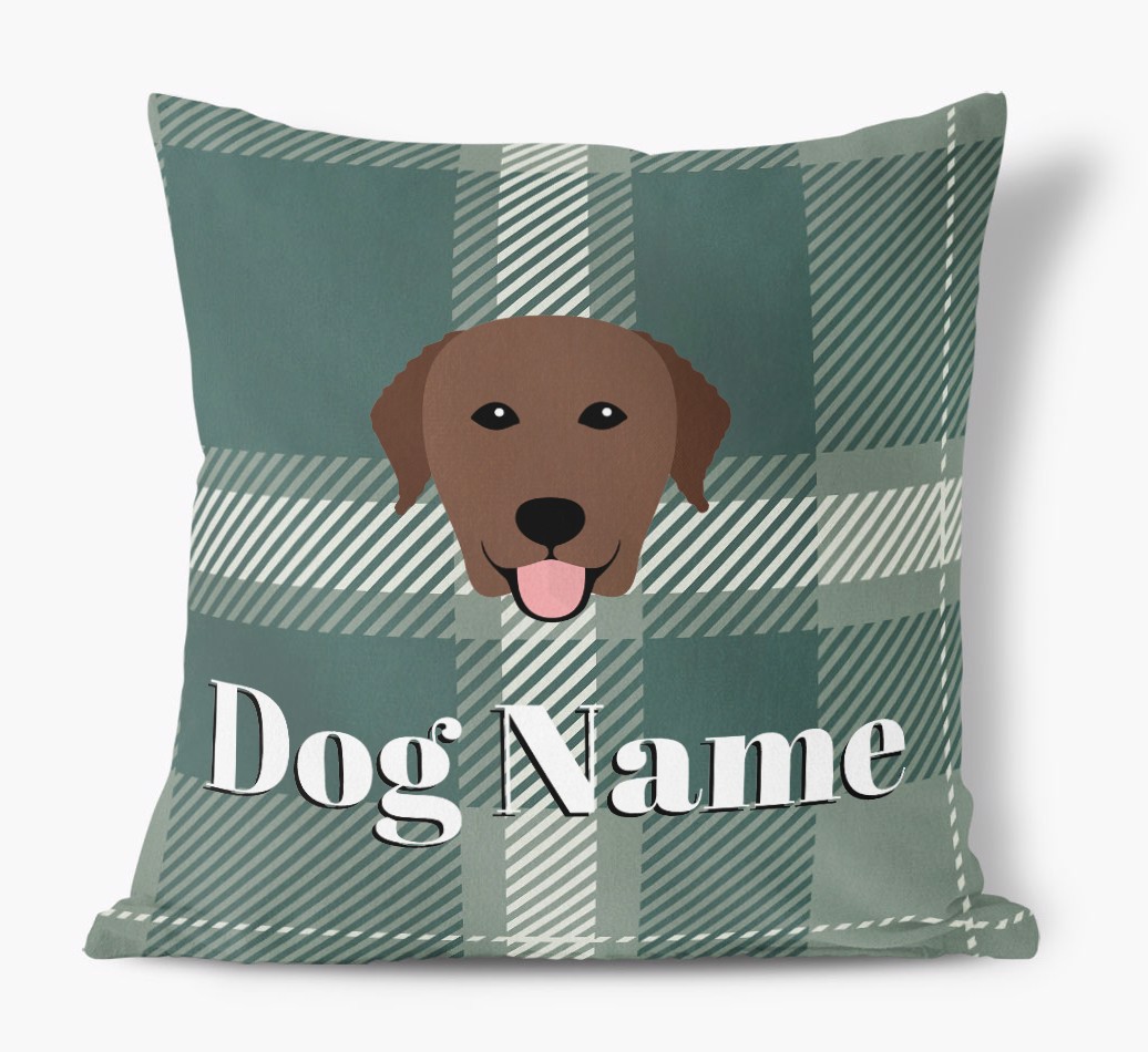 Tartan Pattern: Personalised {breedFullName} Soft Touch Cushion