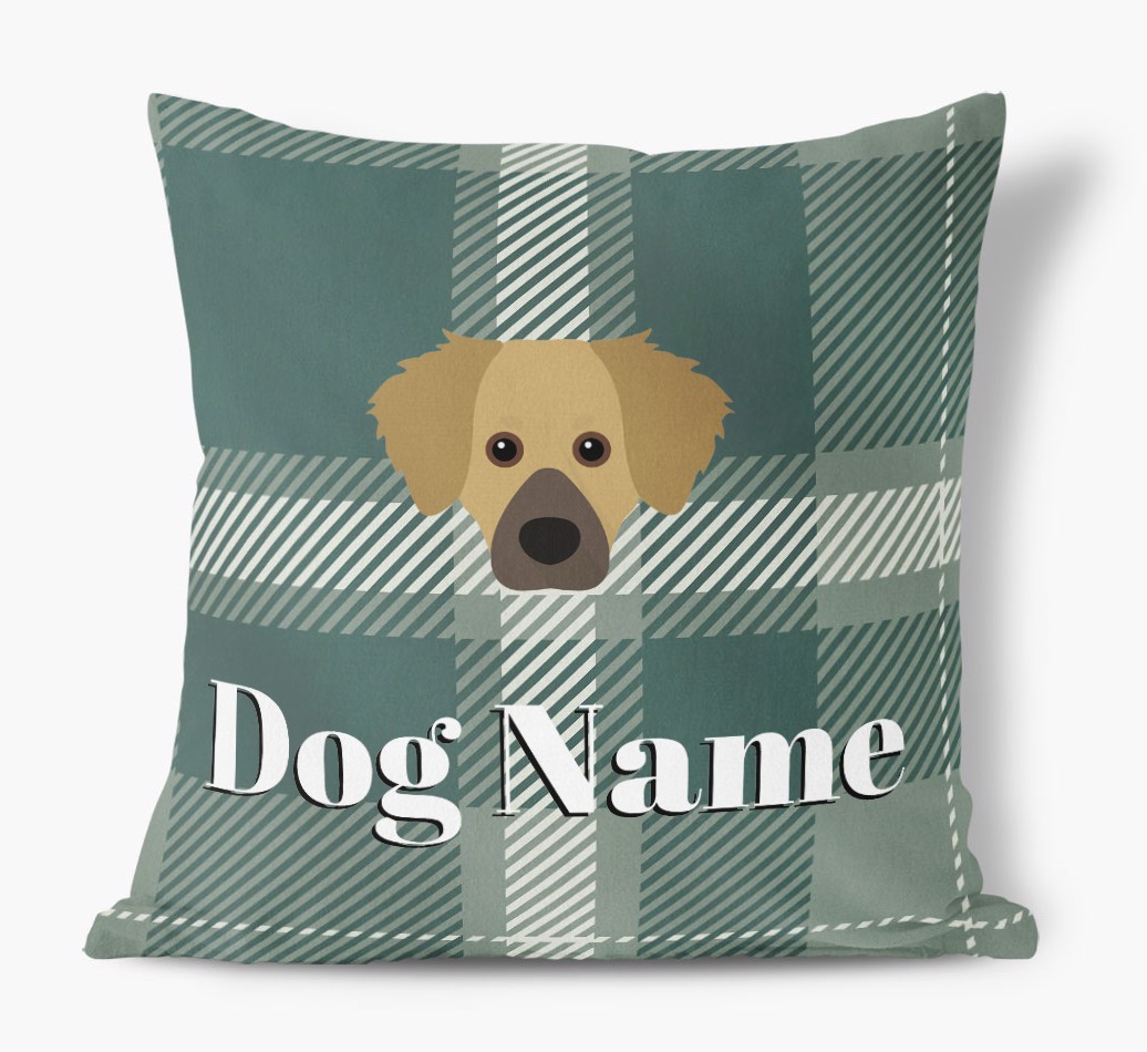 Tartan Pattern: Personalised {breedFullName} Soft Touch Cushion