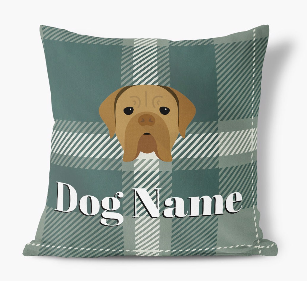 Tartan Pattern: Personalized {breedFullName} Soft Touch Pillow