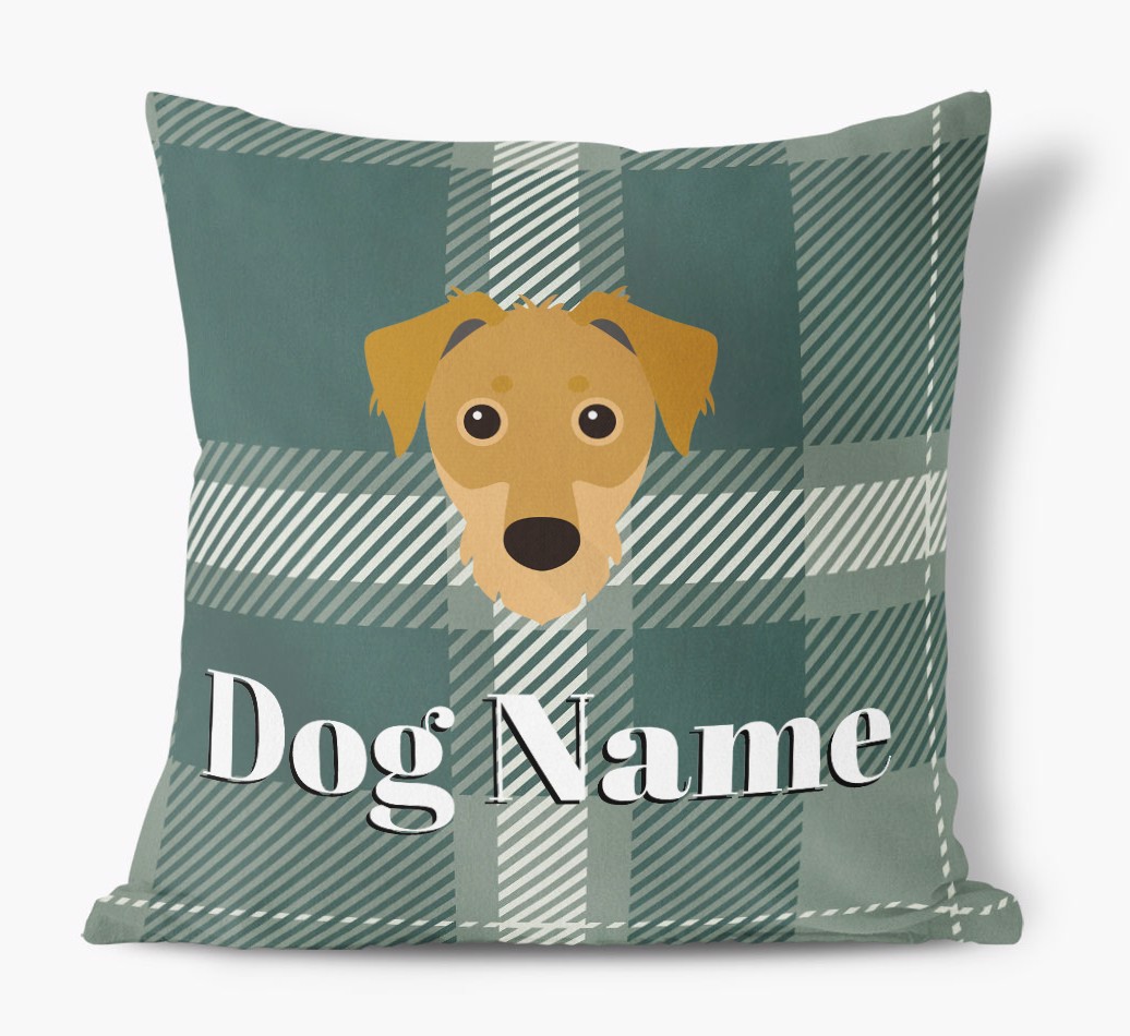 Tartan Pattern: Personalised {breedFullName} Soft Touch Cushion