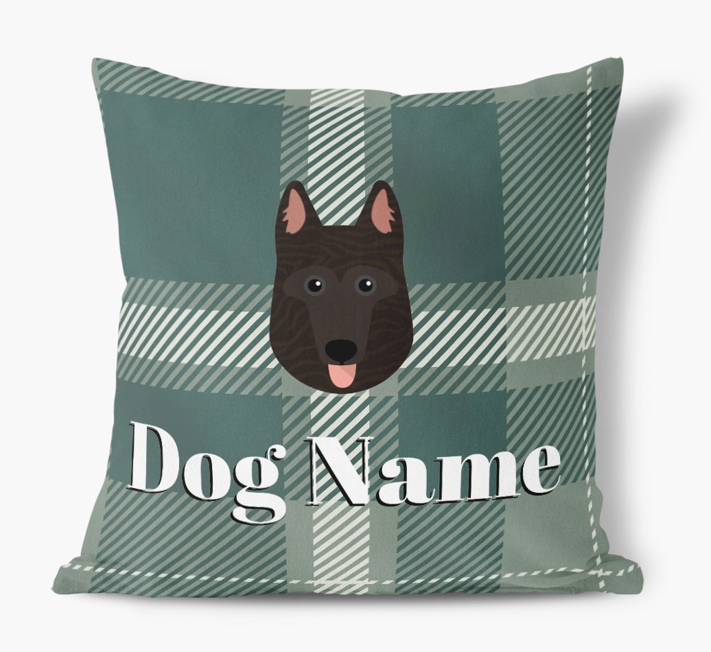 Tartan Pattern: Personalised {breedFullName} Soft Touch Cushion