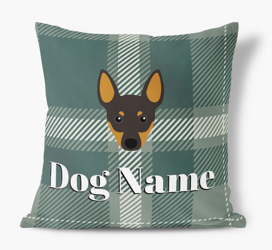 Tartan Pattern: Personalized {breedFullName} Soft Touch Pillow