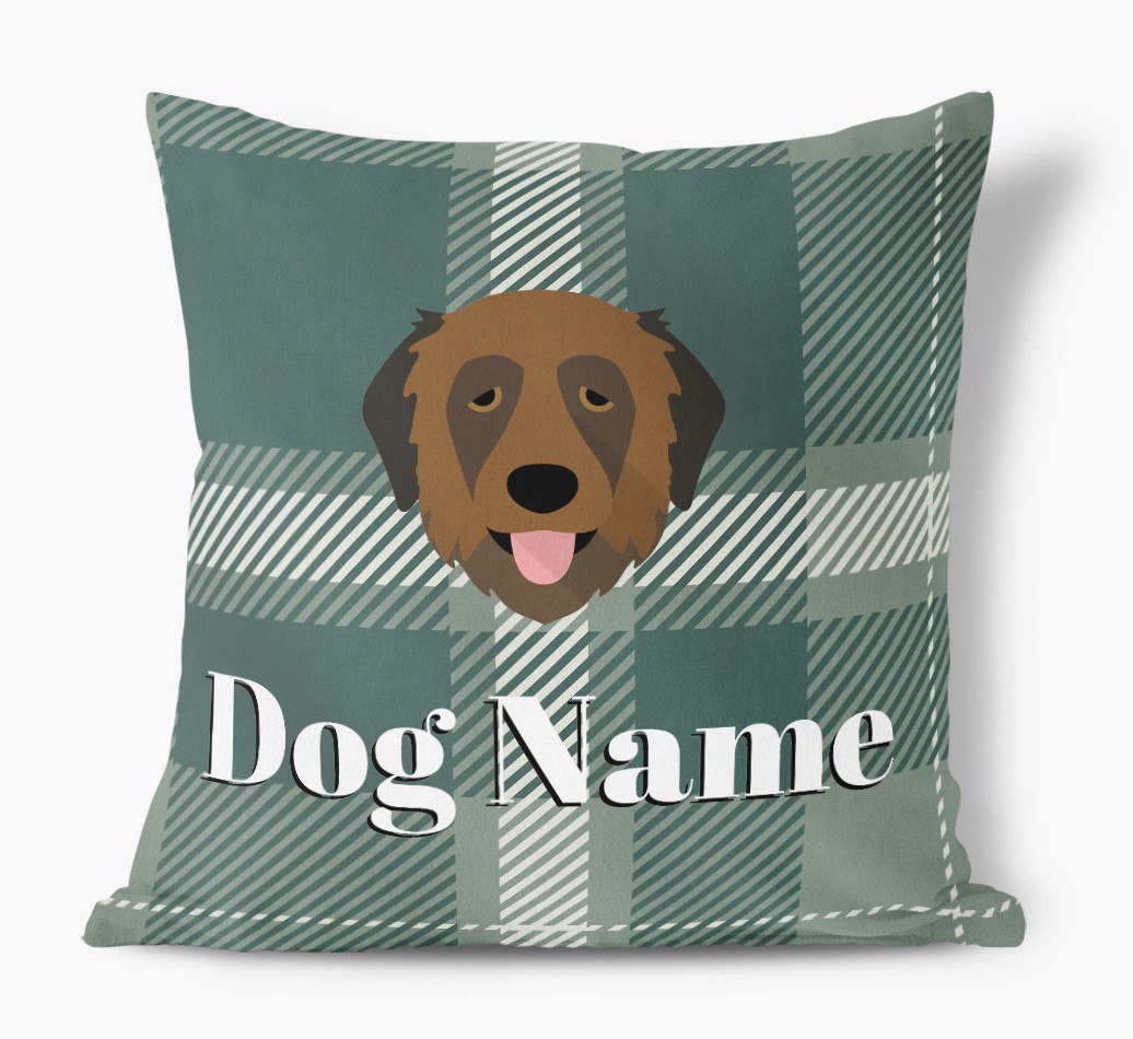 Tartan Pattern: Personalised {breedFullName} Soft Touch Cushion