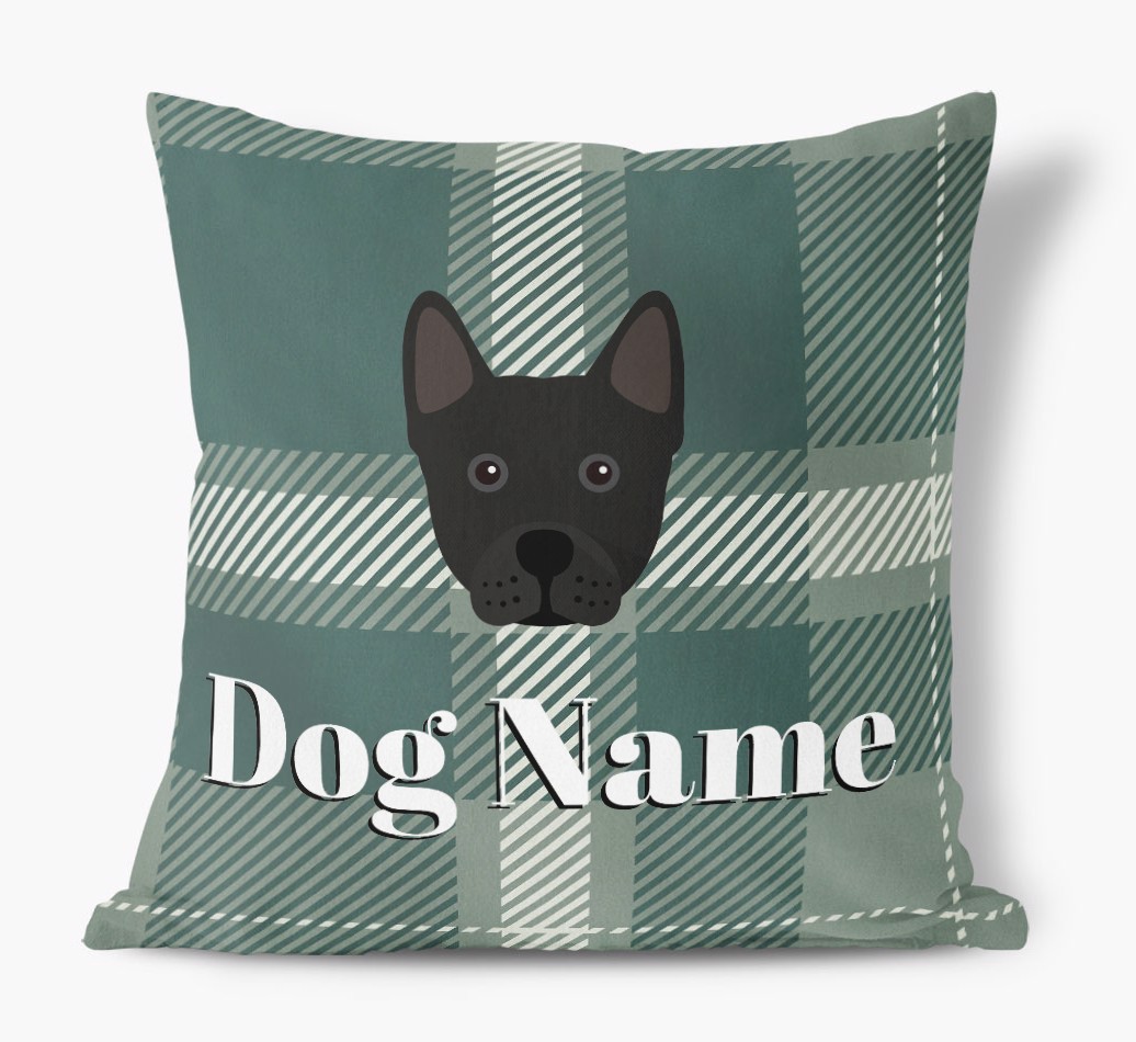 Tartan Pattern: Personalized {breedFullName} Soft Touch Pillow