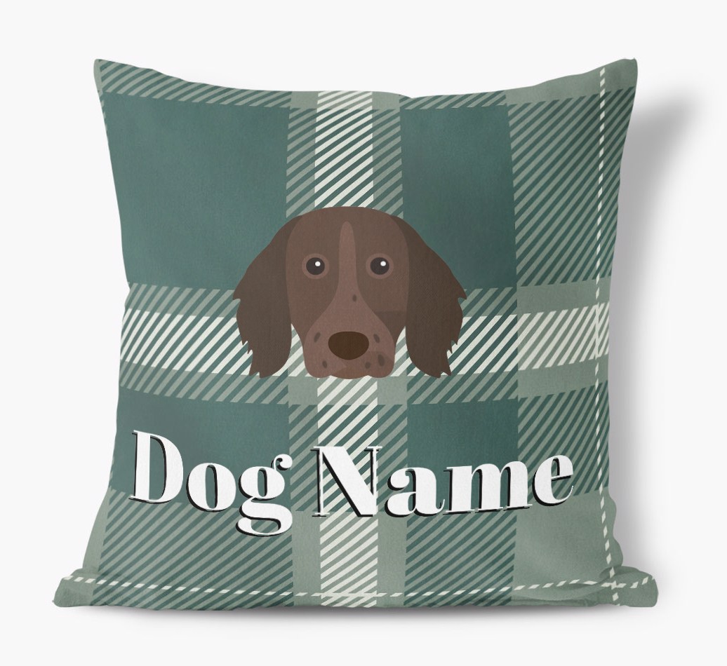 Tartan Pattern: Personalised {breedFullName} Soft Touch Cushion