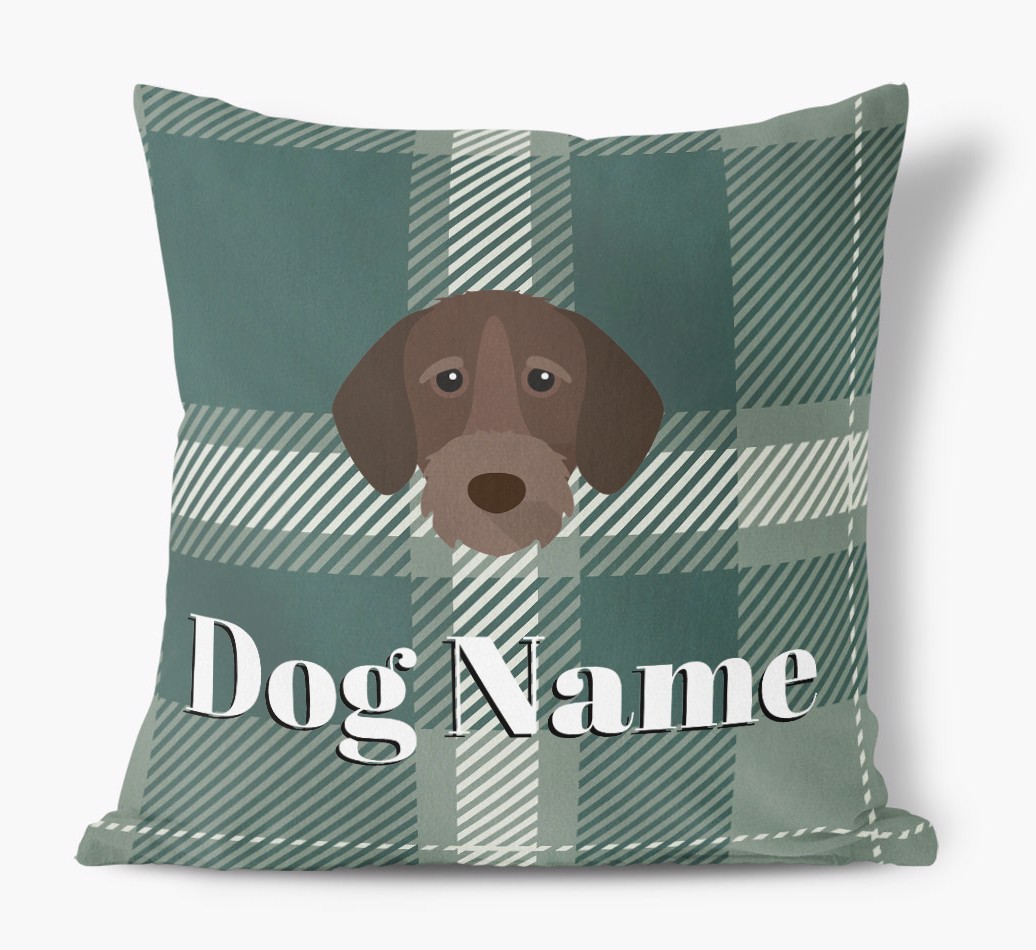 Tartan Pattern: Personalised {breedFullName} Soft Touch Cushion
