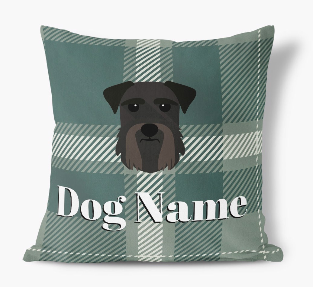 Tartan Pattern: Personalized {breedFullName} Soft Touch Pillow