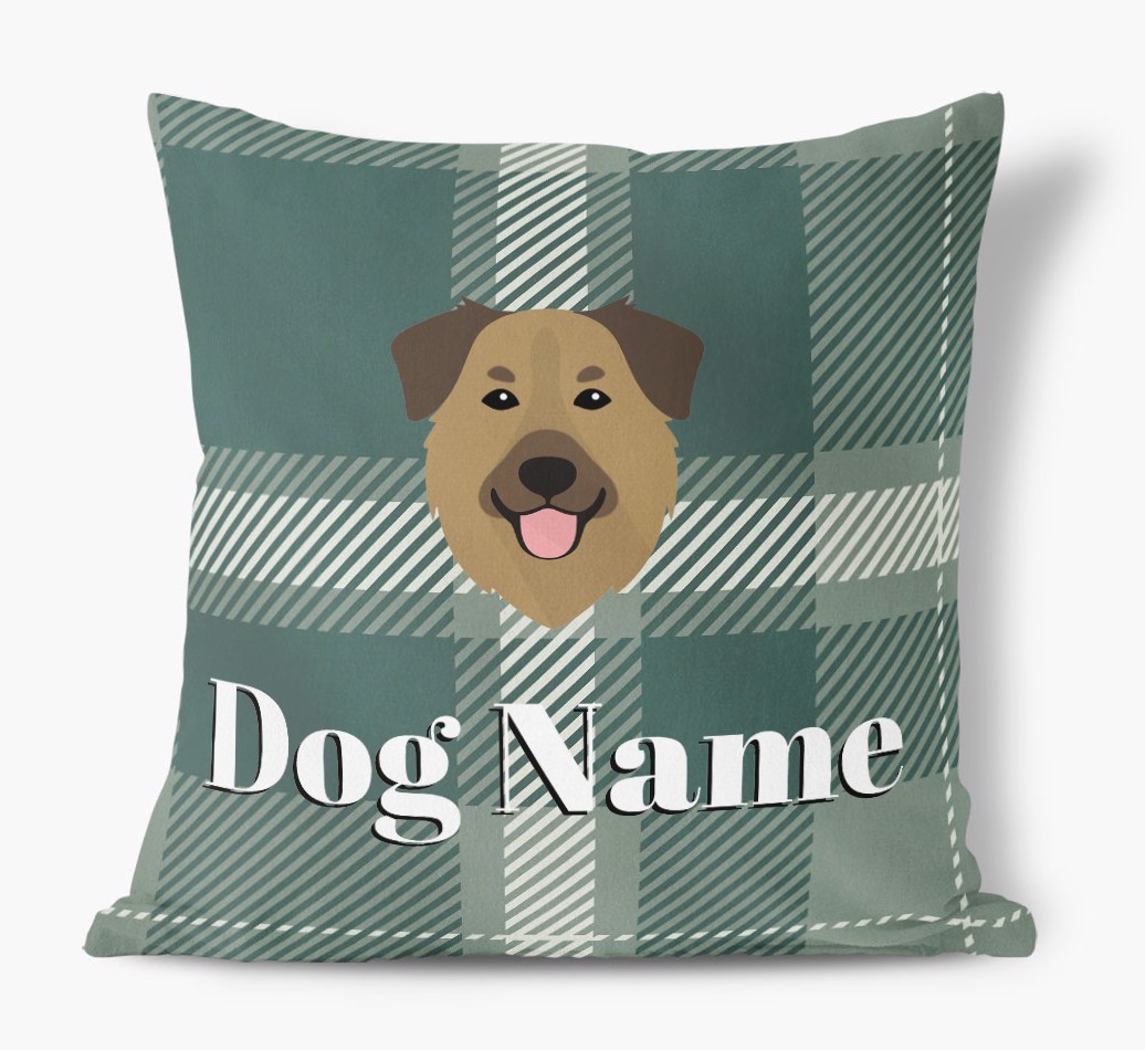 Tartan Pattern: Personalized {breedFullName} Soft Touch Pillow