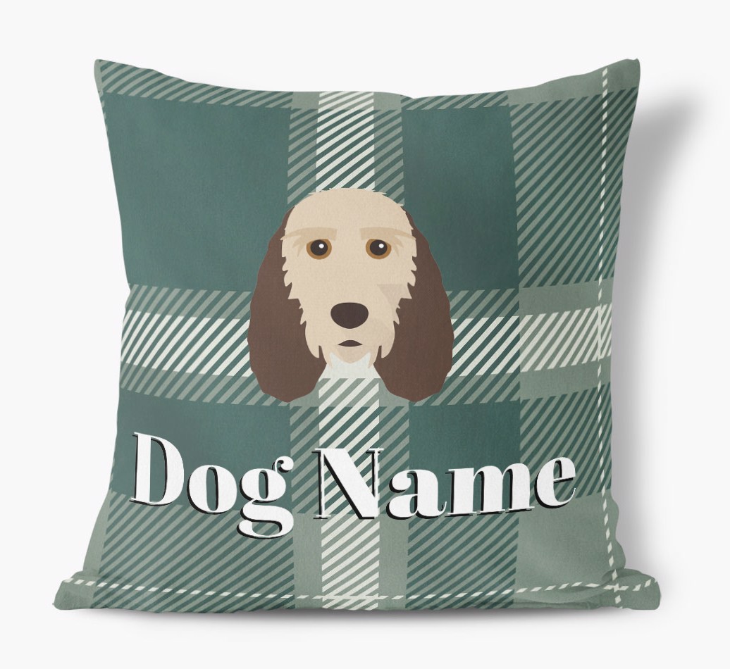 Tartan Pattern: Personalised {breedFullName} Soft Touch Cushion