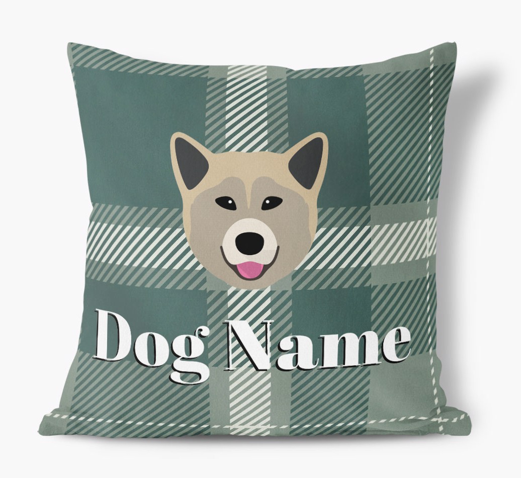 Tartan Pattern: Personalized {breedFullName} Soft Touch Pillow