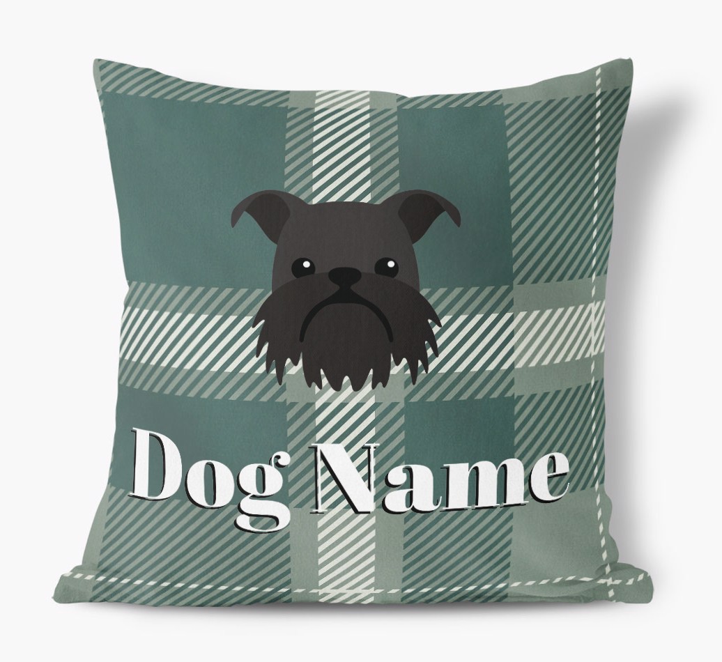 Tartan Pattern: Personalised {breedFullName} Soft Touch Cushion