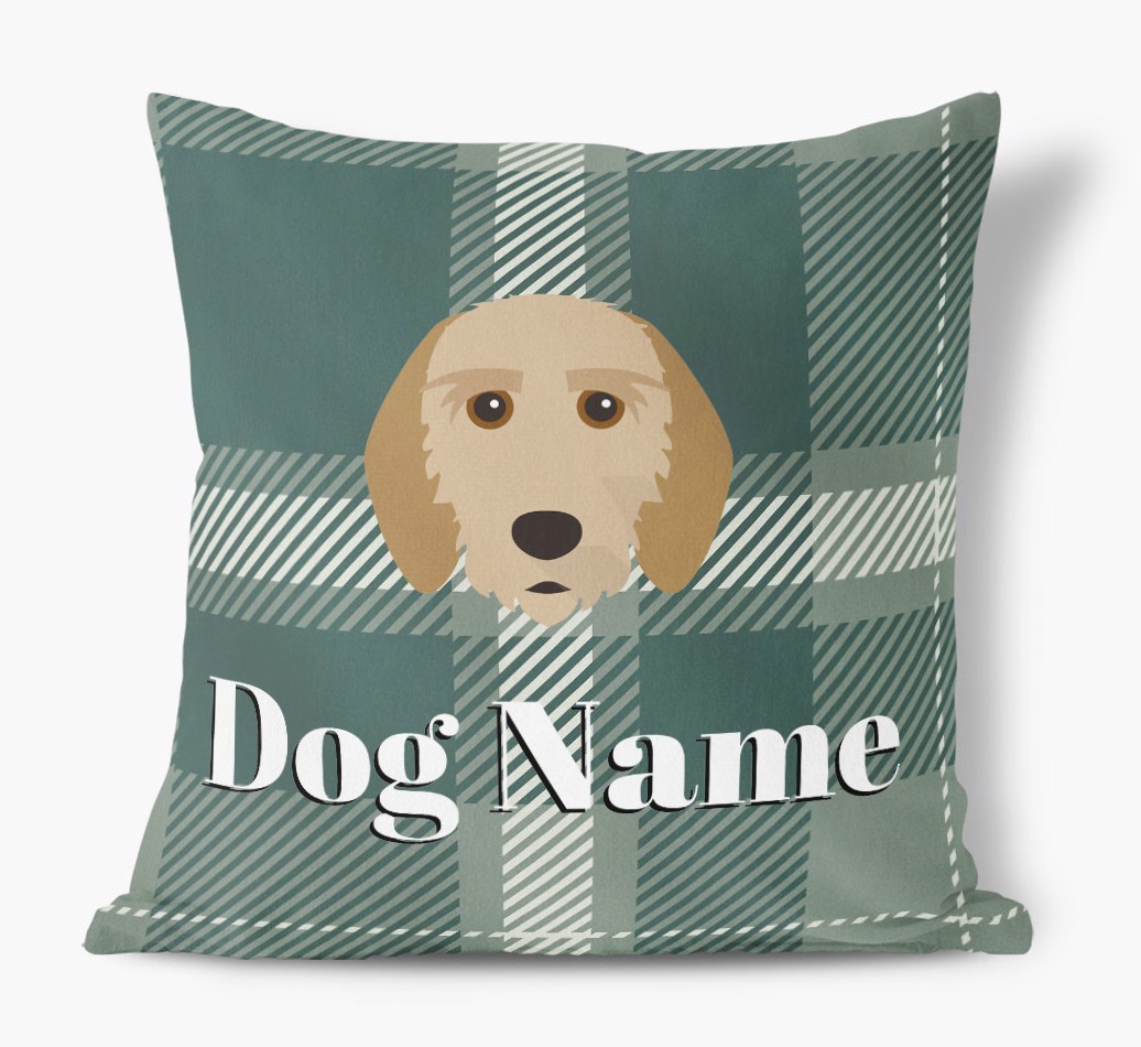 Tartan Pattern: Personalised {breedFullName} Soft Touch Cushion
