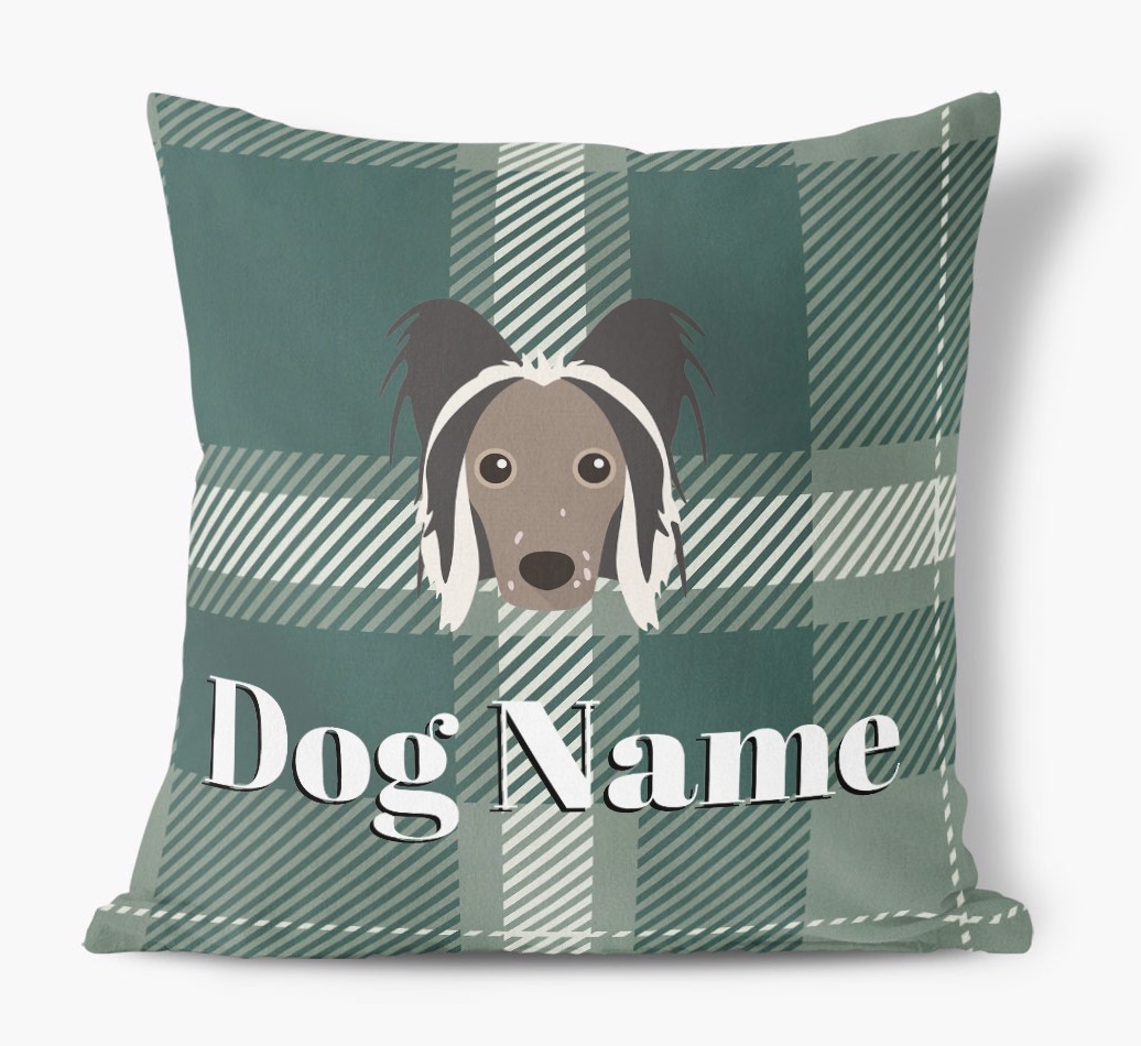 Tartan Pattern: Personalised {breedFullName} Soft Touch Cushion