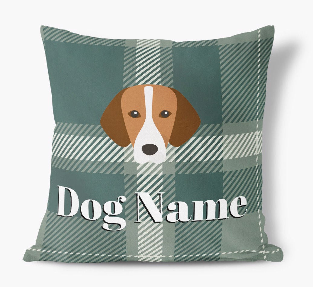 Tartan Pattern: Personalized {breedFullName} Soft Touch Pillow