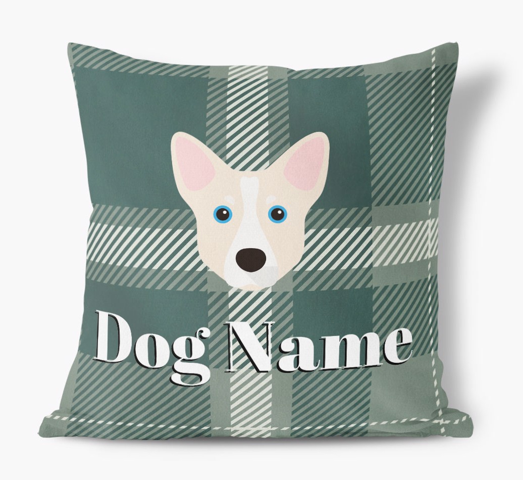Tartan Pattern: Personalised {breedFullName} Soft Touch Cushion