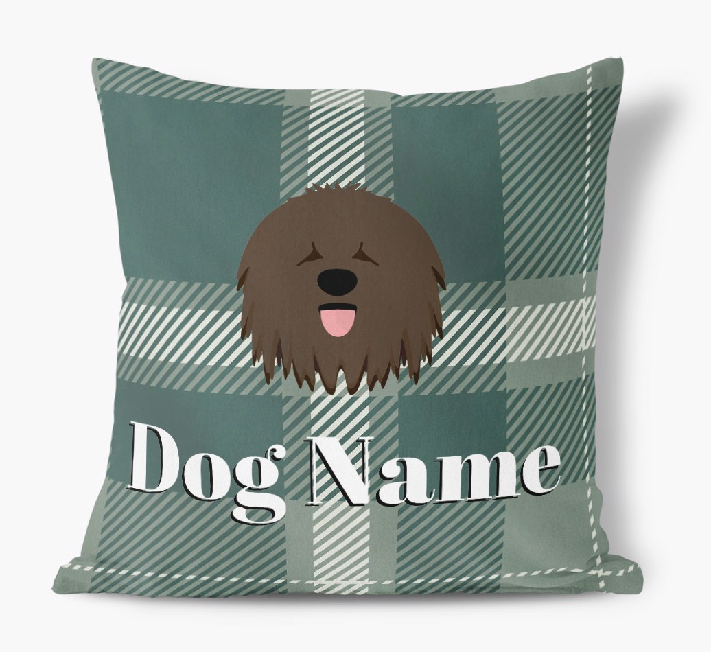 Tartan Pattern: Personalised {breedFullName} Soft Touch Cushion