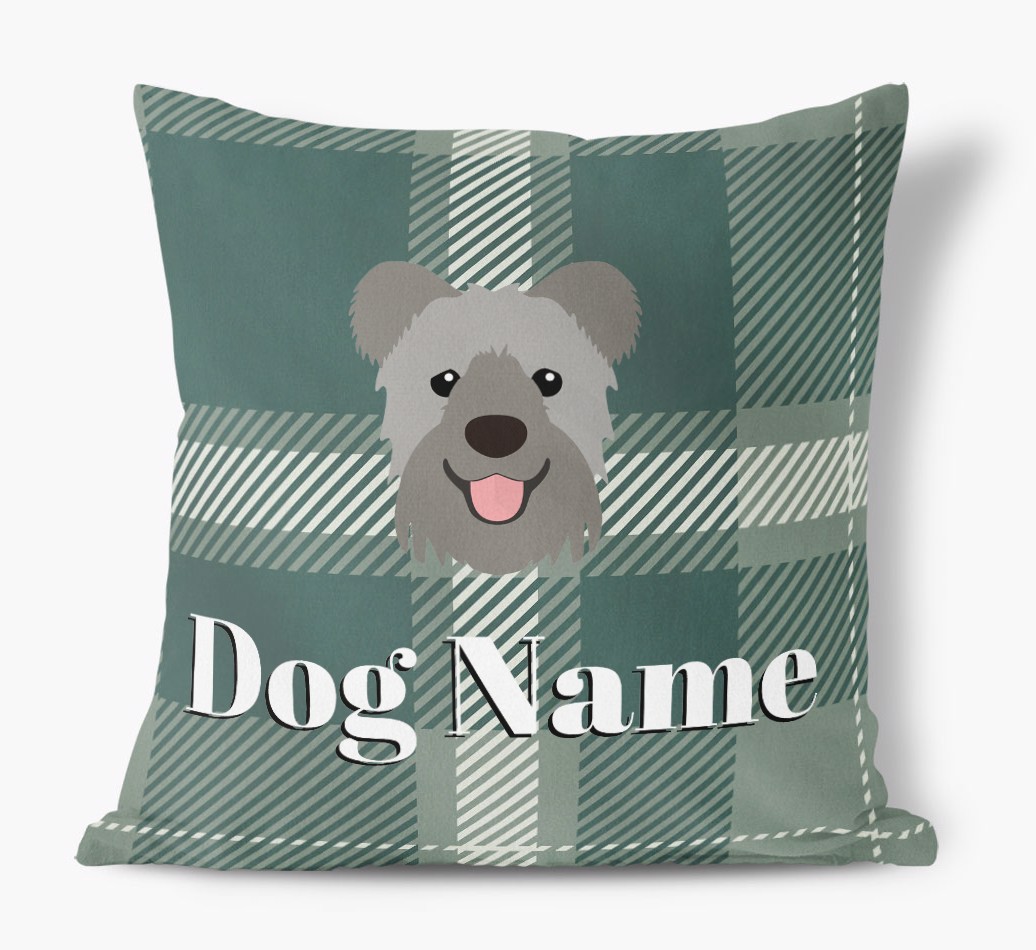 Tartan Pattern: Personalised {breedFullName} Soft Touch Cushion
