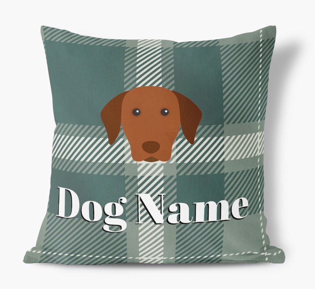 Tartan Pattern: Personalised {breedFullName} Soft Touch Cushion