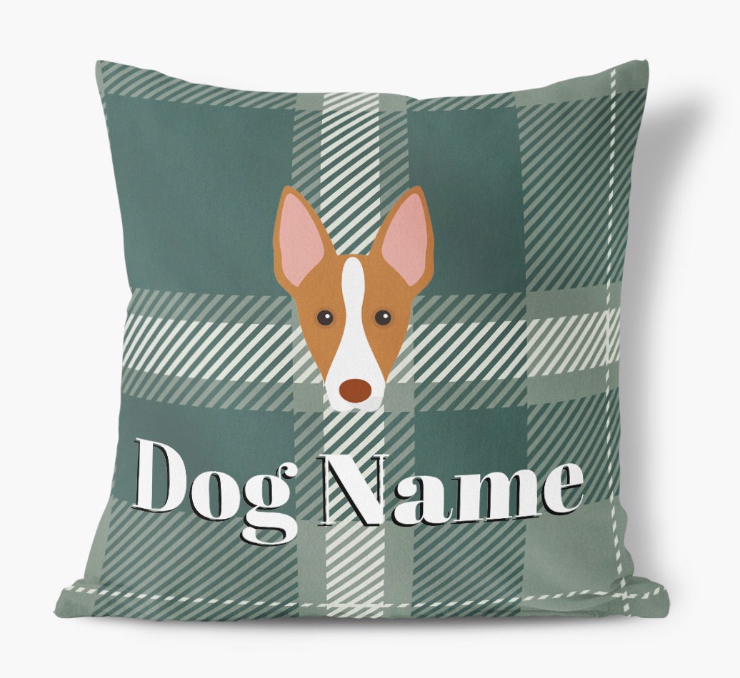 Tartan Pattern: Personalised {breedFullName} Soft Touch Cushion