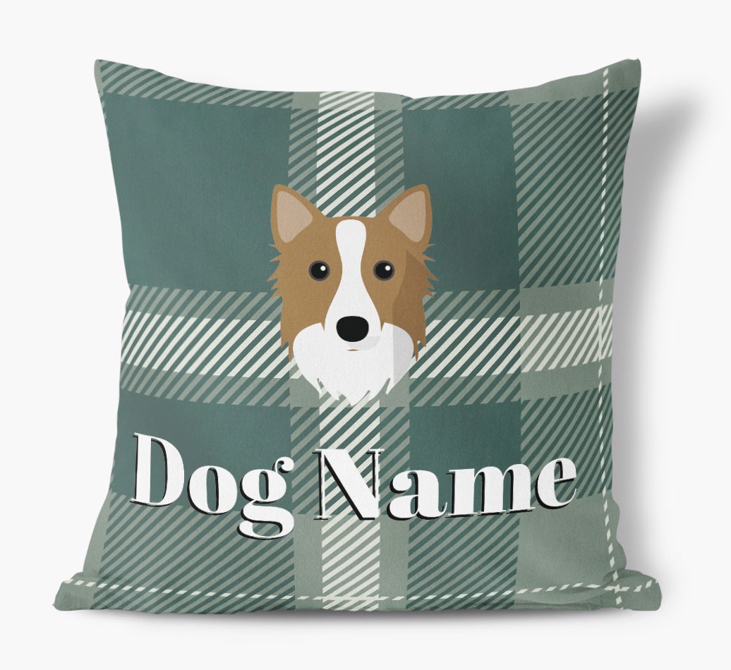 Tartan Pattern: Personalised {breedFullName} Soft Touch Cushion