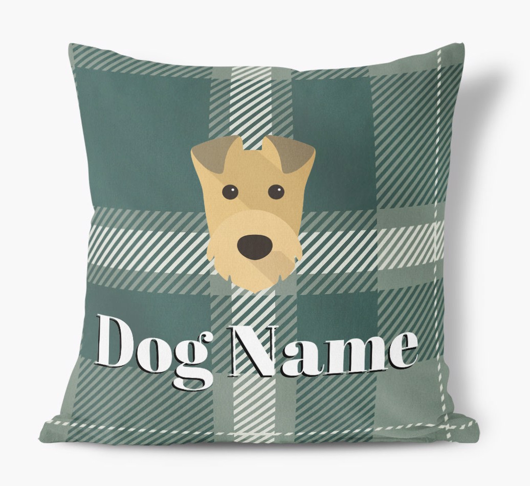 Tartan Pattern: Personalised {breedFullName} Soft Touch Cushion