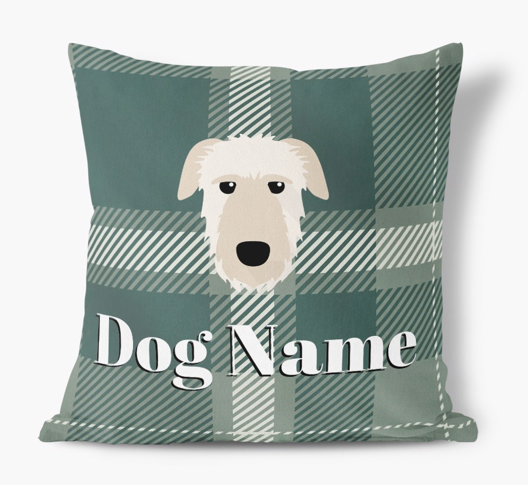 Tartan Pattern: Personalised {breedFullName} Soft Touch Cushion