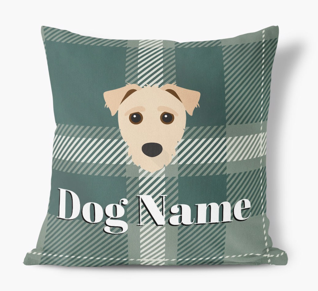 Tartan Pattern: Personalised {breedFullName} Soft Touch Cushion