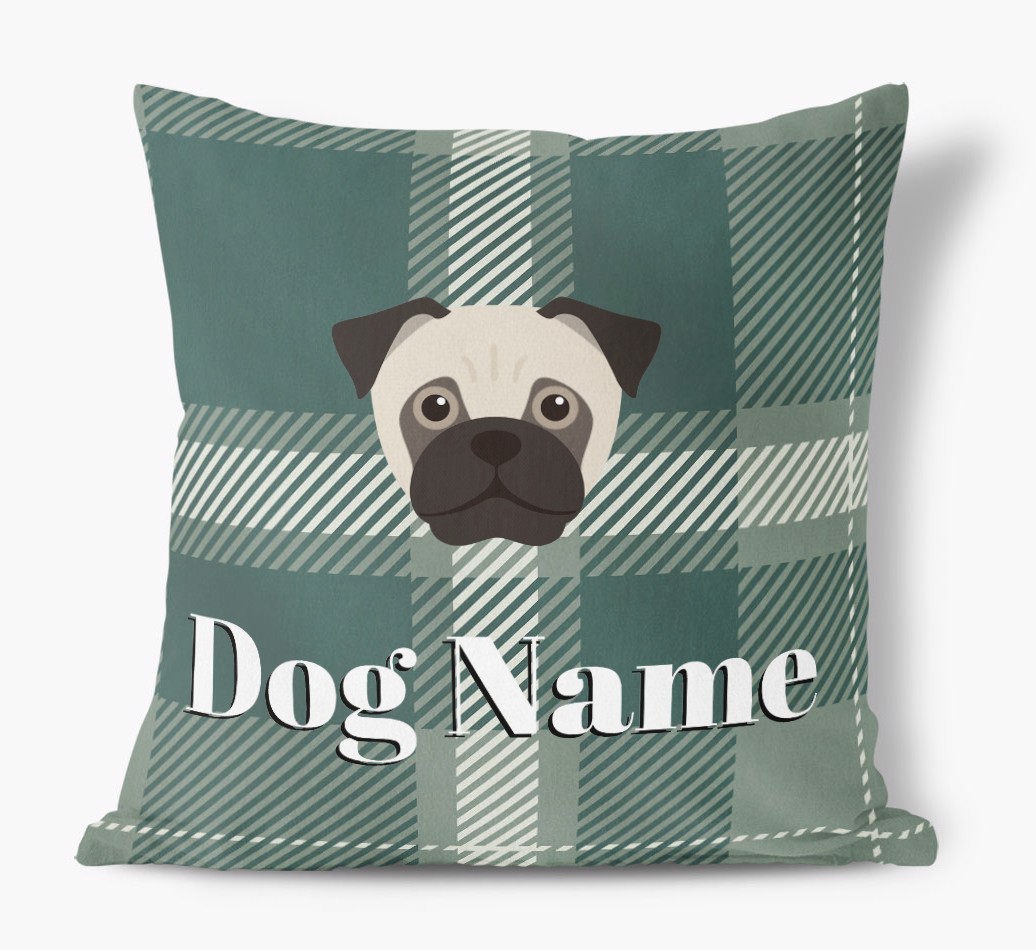 Tartan Pattern: Personalized {breedFullName} Soft Touch Pillow