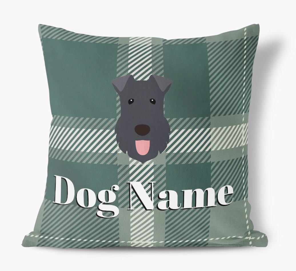 Tartan Pattern: Personalised {breedFullName} Soft Touch Cushion